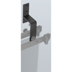 Конзола за механизъм за плъзгаща се врата Radex Loft 216-092 - Черна, за две плъзгащи се врати