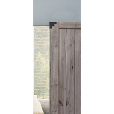 Декоративен ъгъл за дървена плъзгаща се врата Radex Loft 216-091 - Метал, черен