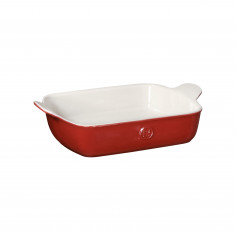 Imagén: Правоъгълна форма за печене "RECTANGULAR DISH" - 34 х 24см - цвят бяло и червено - EMILE HENRY