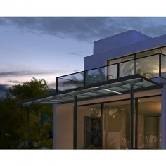 Imagén: Навес Tuscany - 3x5,46 м, покрив от поликарбонат, антрацит, LED осветление