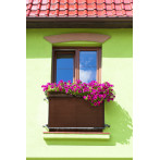 Екран за балкон и ограда от полиратан -  0,9х3 м - RD 01 средно кафяв цвят
