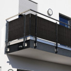 Екран за балкон и ограда от полиратан -  0,9х3 м - RD 04 метален цвят