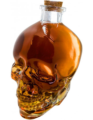 Стъклена бутилка за алкохол - череп - 0,750 л.
