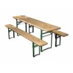 Градинска маса и пейки - дървени - комплект