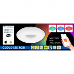 LED плафон  Smart Cloud - 36 W, 3000-6400 K, 2400-2900 lm, Ø50 см, димируем, Wi-Fi управление