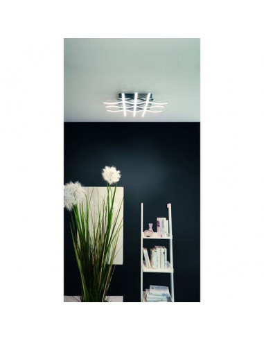 LED плафон Lasana 95569 - 36 W, 3000 К, 3780 lm, ДхШхВ 50х50х6,5 см, хром