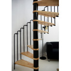 Вита стълба Paris, Ø:140 см, метал-черен, дърво-бук