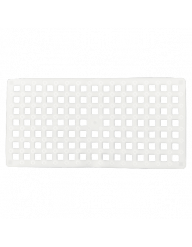 Противохлъзгаща постелка за баня Square - 37х72 см, бяла, PVC