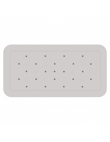 Противохлъзгаща постелка за баня Smoothie - 35х71 см, сива, PVC