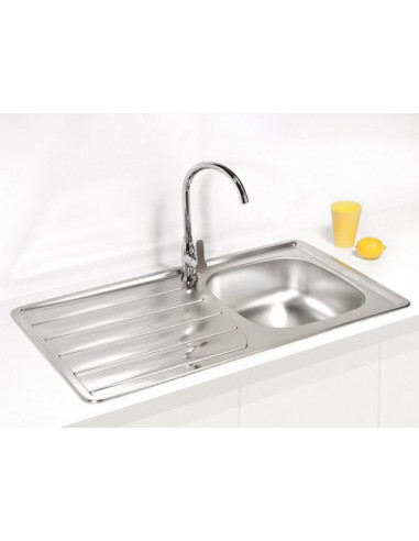 Кухненска мивка за вграждане Alveus Zoom 30 - 86х50 см, неръждаема стомана, инокс