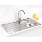 Кухненска мивка за вграждане Alveus Zoom 30 - 86х50 см, неръждаема стомана, инокс