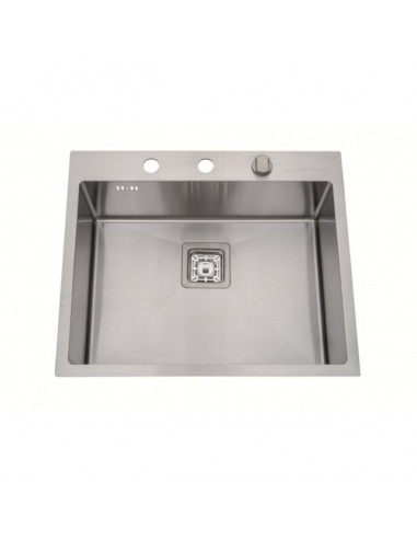 Кухненска мивка Inter Ceramic 6052 - 60х50 см, алпака, сребриста