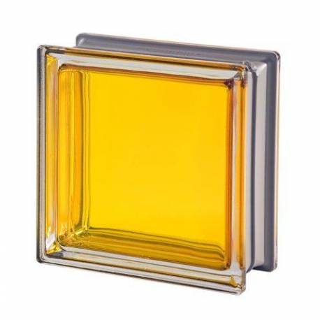 Стъклени блокчета - жълти 19x19x8 см