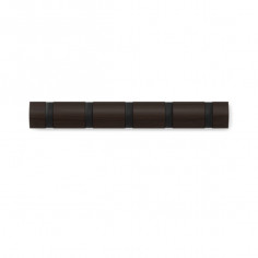 Закачалка за стена с 5 бр. закачалки “FLIP“ - цвят черен/орех