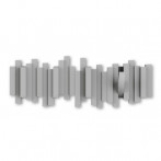 Закачалка за стена с 5 бр. закачалки “STICKS“ - цвят сив