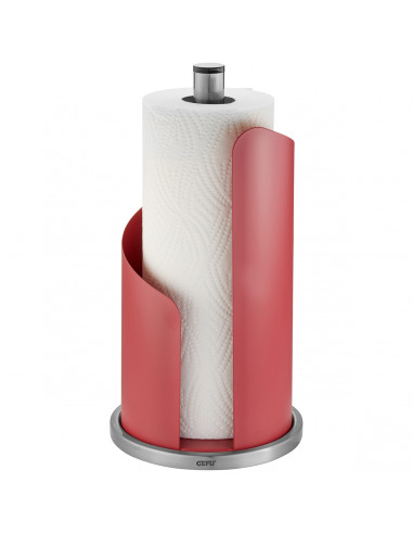 Стоманена стойка за кухненска ролка “CURVE“ - цвят малинено червен