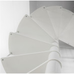 VENEZIA - бели стъпала от бук, бял парапет - диаметър - Ø: 120, 140 и 160 см