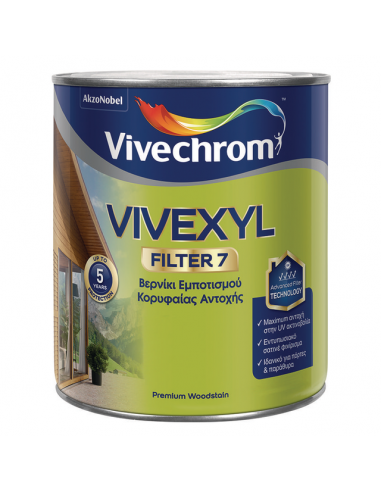 Лак за дърво Vivechrom Filter 7 - 0,75 л, безцветен сатен