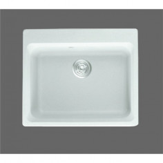 Imagén: Кухненска мивка Inter Ceramic 8106 - 62х52 см, гранит, бяла