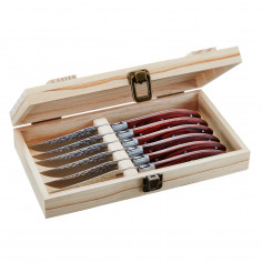 Луксозен комплект ножове за стек в дървена кутия “RANCHO“