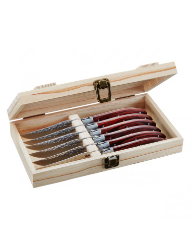 Луксозен комплект ножове за стек в дървена кутия “RANCHO“