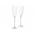 Сет от 2 бр. чаши за шампанско със сребърно покритие “Smooth“