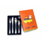 Комплект стоманени детски прибори за хранене “Miffy“ - 4 части