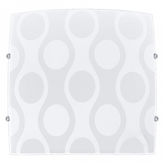 Плафон Luxera Tapssglass - 2xЕ27, 60W, бял