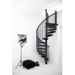 Метална вита стълба RONDO color - antracit, интериорна, диаметър - Ø: 140 см
