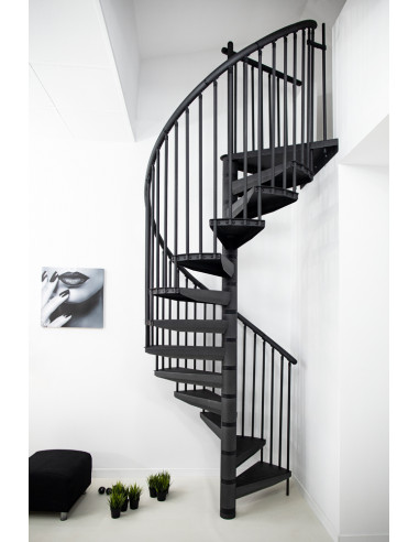 Метална вита стълба RONDO color - antracit, интериорна, диаметър - Ø: 120, 140 и 160 см