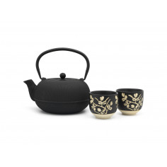 Подаръчен сет чугунен чайник “Sichuan“ - 1.0 л. и 2 бр. порцеланови чаши за чай