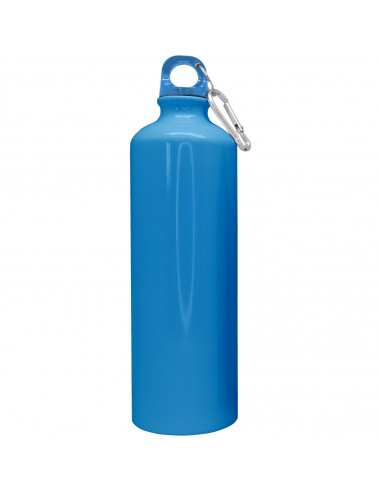 Туристическа бутилка с карабинер - цвят син - 800 мл.