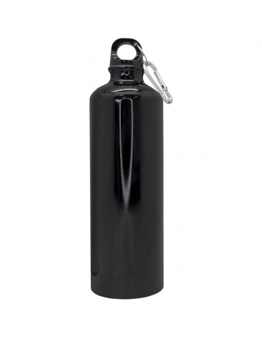 Туристическа бутилка с карабинер - цвят черен - 800 мл.