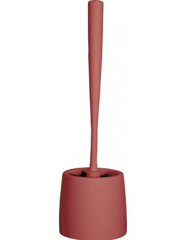 Комплект четка за тоалетна Ida - Пластмаса, цвят корал