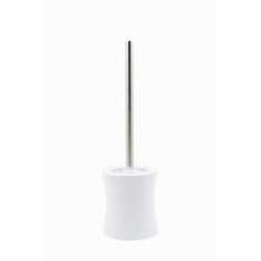 Комплект четка за тоалетна Mambo - Пластмаса и метал, бял и хром