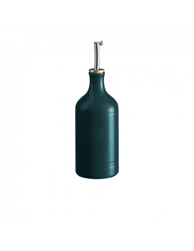 Керамична бутилка за олио с дозатор OIL CRUET - цвят тъмнозелен