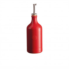 Керамична бутилка за олио с дозатор OIL CRUET - цвят червен