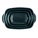 Керамична тава "RECTANGULAR OVEN DISH"- 36,5 х 23,5 см - цвят тъмнозелен