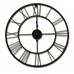Imagén: Стенен часовник - Ø60 см, метал, черен