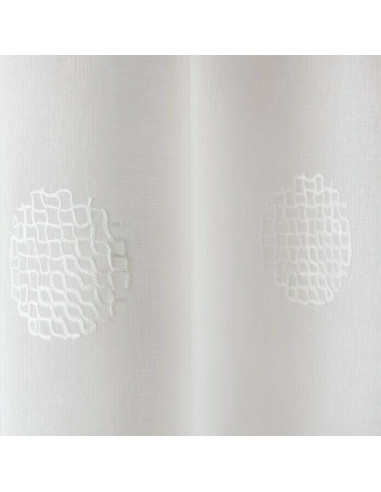 Перде с халки Laura - 135х245 см, полиестер, бяло