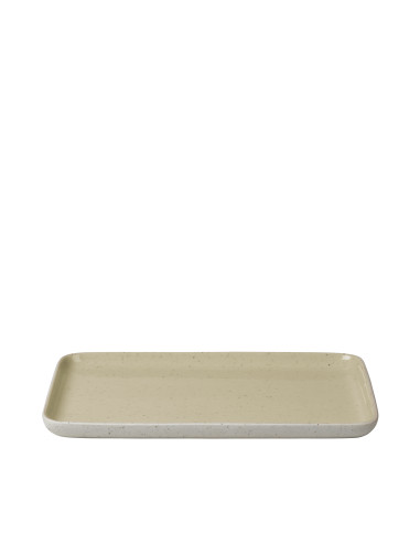 Правоъгълна чиния SABLO, L размер - цвят екрю-бежово (Savannah)