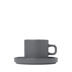 Комплект от 2 бр.чаши за кафе PILAR  - цвят сив (Pewter)