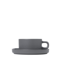 Комплект от 2 бр.чаши за чай PILAR - цвят сив (Pewter)