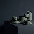 Комплект от 2 бр.чаши за чай PILAR - цвят сив (Pewter)