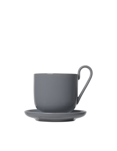 Комплект от 2 бр. чаши за кафе - RO - цвят графит (Sharkskin)