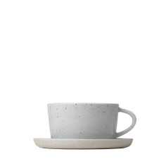Комплект от 2 бр. чаши за кафе или чай 150 мл. - SABLO - цвят светло сив (Cloud)