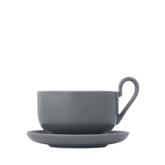 Комплект от 2 бр. чаши за чай - RO - цвят графит (Sharkskin)