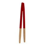 Бамбукова щипка с магнит 24 см. - червена