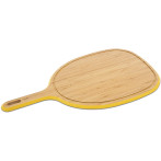 Бамбукова дъска за рязане с дръжка XL 57х31 см - жълт кант
