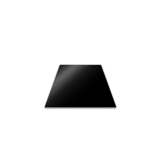 Imagén: Защитна стъклена кухненска дъска за двоен котлон  50х28 см. - черна